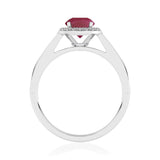 R-42346-RU-W  Diamond & Ruby Halo Ring