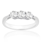 R-44131-AD-W  1.00ct Diamond Three Stone Ring