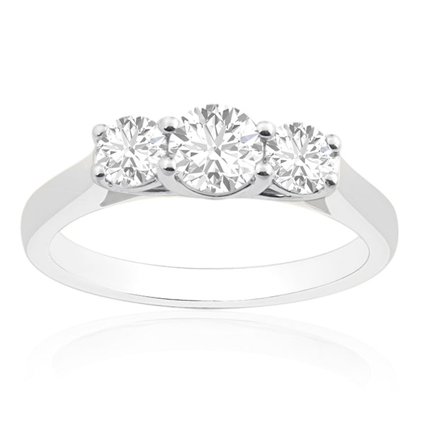 R-44231-AD-W  1.00ct Diamond Three Stone Ring