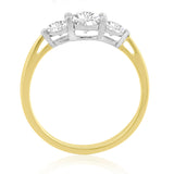 R-44431-AD-Y  1.00ct Diamond Three Stone Ring