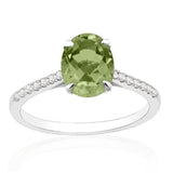 R-44648-PD-W  Diamond & Peridot Dress Rings