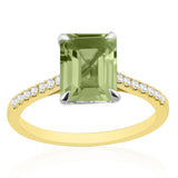 R-44649-PD-Y  Diamond & Peridot Dress Rings