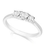 R-44856-AD-W   0.25ct Diamond Three Stone Ring