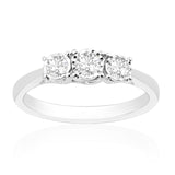 R-44858-AD-W   0.37ct Diamond Three Stone Ring