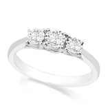 R-44858-AD-W   0.37ct Diamond Three Stone Ring