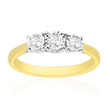 R-44858-AD-Y   0.37ct Diamond Three Stone Ring