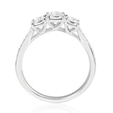 R-44860-AD-W   0.46ct Diamond Three Stone Ring