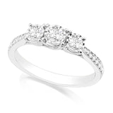 R-44860-AD-W   0.46ct Diamond Three Stone Ring