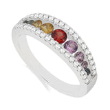 R-52508-CS-W  Diamond & Colour Sapphire Ring