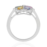 R-52509-CS-W  Diamond & Colour Sapphire Ring