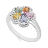 R-52509-CS-W  Diamond & Colour Sapphire Ring