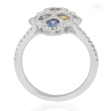 R-52510-CS-W  Diamond & Colour Sapphire Ring