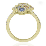 R-52510-CS-Y  Diamond & Colour Sapphire Ring