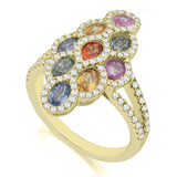 R-52510-CS-Y  Diamond & Colour Sapphire Ring