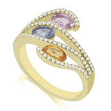 R-52512-CS-Y  Diamond & Colour Sapphire Ring