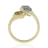 R-52513-CS-Y  Diamond & Colour Sapphire Ring