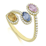 R-52513-CS-Y  Diamond & Colour Sapphire Ring