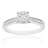 R-62040-AD-W  Diamond Solitaire/Cluster Ring