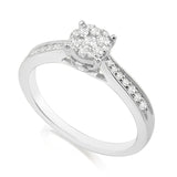 R-62040-AD-W  Diamond Solitaire/Cluster Ring