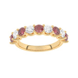 R-81240-RU-Y   Lab Diamond & Ruby Nine Stone Ring (EGL Report Included)