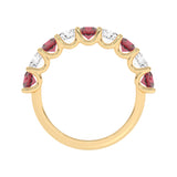 R-81240-RU-Y   Lab Diamond & Ruby Nine Stone Ring (EGL Report Included)