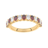 R-81320-RU-Y  Lab Diamond & Ruby Thirteen Stone Ring (EGL Report Included)