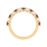 R-81320-RU-Y  Lab Diamond & Ruby Thirteen Stone Ring (EGL Report Included)