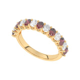 R-81320-RU-Y  Lab Diamond & Ruby Thirteen Stone Ring (EGL Report Included)