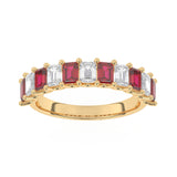 R-81440-RU-Y  Lab Diamond & Ruby Eleven Stone Ring (EGL Report Included)