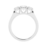 R-82100-AD-W  1.00ct F/VS Lab Diamond Three Stone Ring (EGL Report Included)