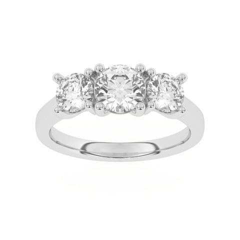 R-82200-AD-W  2.00ct Lab Diamond Three Stone Ring (EGL Report Included)