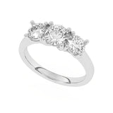 R-82200-AD-W  2.00ct Lab Diamond Three Stone Ring (EGL Report Included)