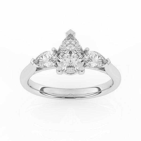 R-82310-AD-W  1.20ct Lab Diamond Three Stone Ring (EGL Report Included)