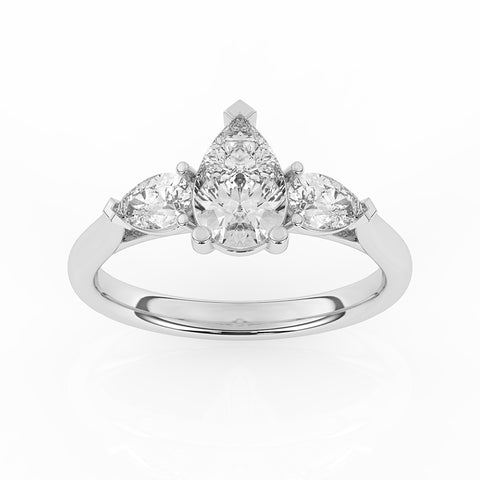 R-82310-AD-W  1.20ct Lab Diamond Three Stone Ring (EGL Report Included)