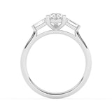 R-82311-AD-W  1.30ct F/VS Lab Diamond Three Stone Ring (EGL Report Included)