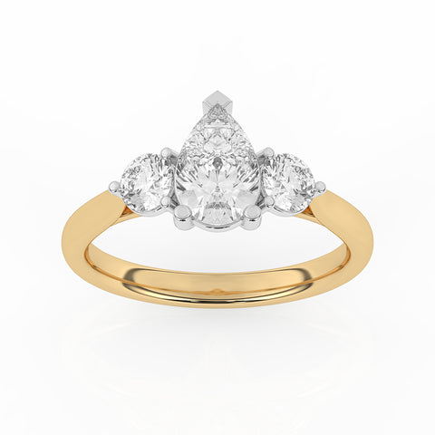 R-82313-AD-Y  1.20ct Lab Diamond Three Stone Ring (EGL Report Included)