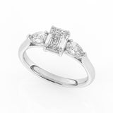 R-82410-AD-W  1.40ct Lab Diamond Three Stone Ring (EGL Report Included)