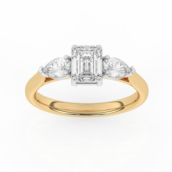 R-82410-AD-Y  1.40ct F/VS Lab Diamond Three Stone Ring (EGL Report Included)