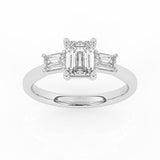 R-82411-AD-W  1.40ct Lab Diamond Three Stone Ring (EGL Report Included)