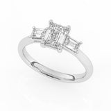 R-82411-AD-W  1.40ct Lab Diamond Three Stone Ring (EGL Report Included)