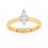 R-82501-AD-Y  0.50ct D/VS2 Marquise Cut Lab Diamond Solitaire Ring (IGI Report Included)