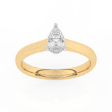 R-82503-AD-Y  0.50ct D/VS2 Pear Cut Lab Diamond Solitaire Ring (IGI Report Included)