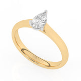 R-82503-AD-Y  0.50ct D/VS2 Pear Cut Lab Diamond Solitaire Ring (IGI Report Included)