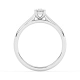 R-82505-AD-W  0.50ct D/VS2 Oval Cut Lab Diamond Solitaire Ring (IGI Report Included)