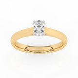 R-82505-AD-Y  0.50ct D/VS2 Oval Cut Lab Diamond Solitaire Ring (IGI Report Included)