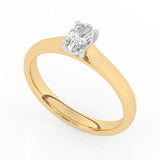 R-82505-AD-Y  0.50ct D/VS2 Oval Cut Lab Diamond Solitaire Ring (IGI Report Included)