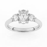 R-82513-AD-W  1.50ct Lab Diamond Three Stone Ring (EGL Report Included)