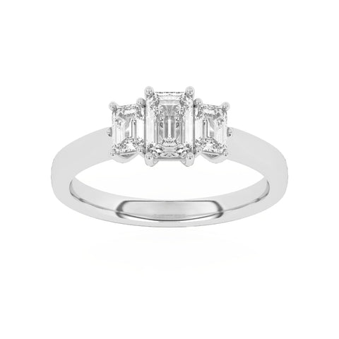 R-83100-AD-W  1.10ct Lab Diamond Three Stone Ring (EGL Report Included)