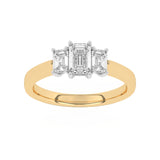 R-83100-AD-Y  1.10ct Lab Diamond Three Stone Ring (EGL Report Included)