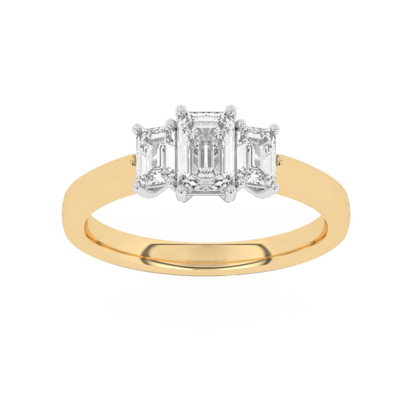 R-83100-AD-Y  1.10ct Lab Diamond Three Stone Ring (EGL Report Included)